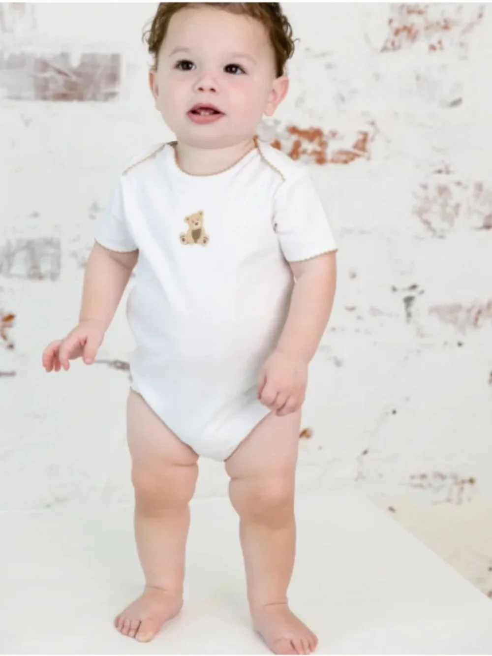 NWT Bianca & Bear Teddy Bear Pima Cotton Bodysuit 12-18M